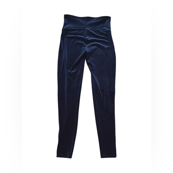 SPANX Women’s Navy Blue Velvet Full Length Leggings EUC size large - Picture 5 of 6